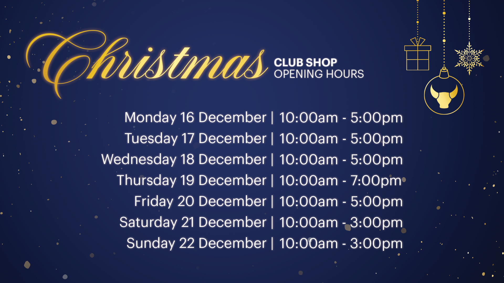 Club Shop Opening Hours1