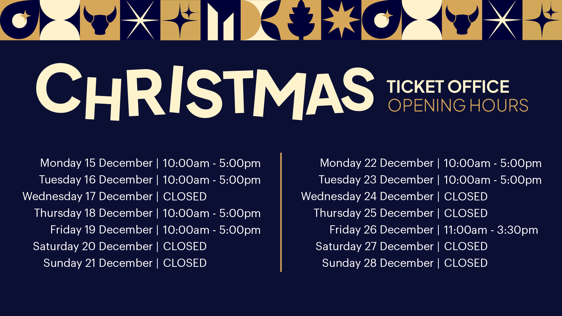 Ticket Office Opening Hours