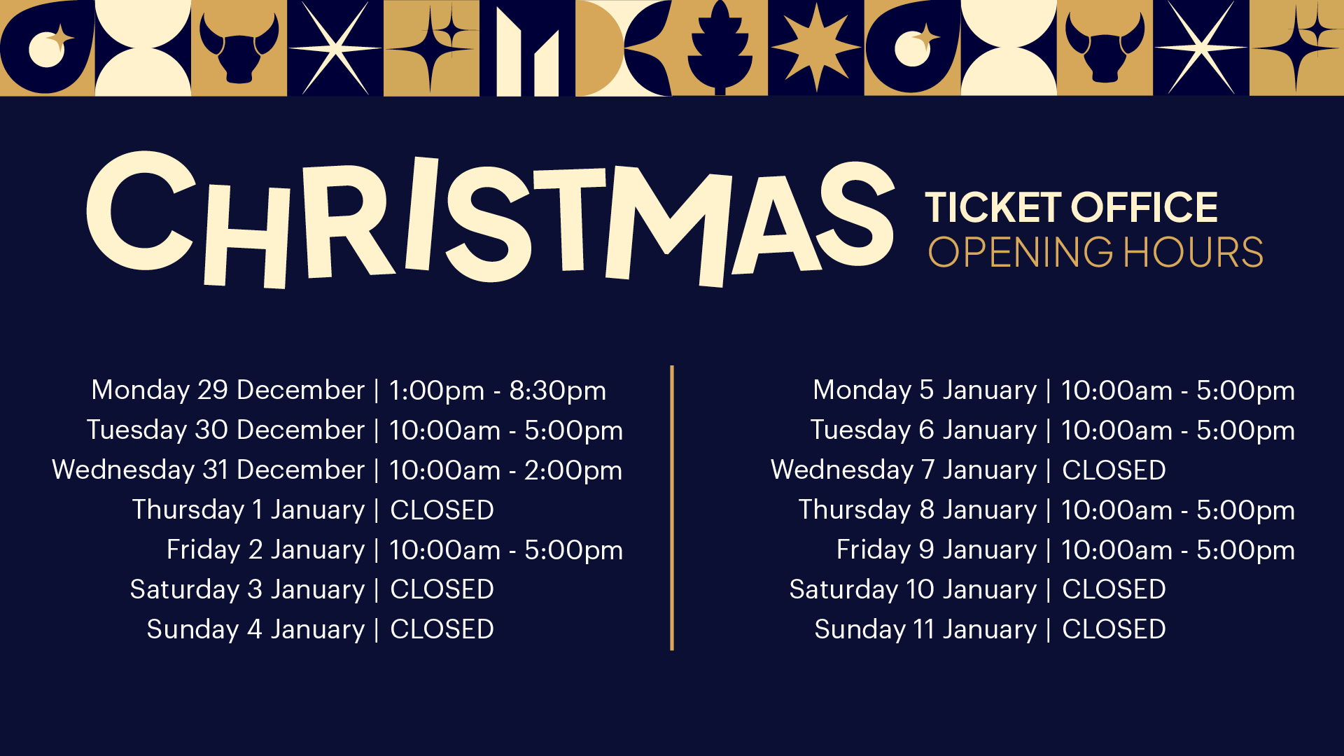 Ticket Office Opening Hours