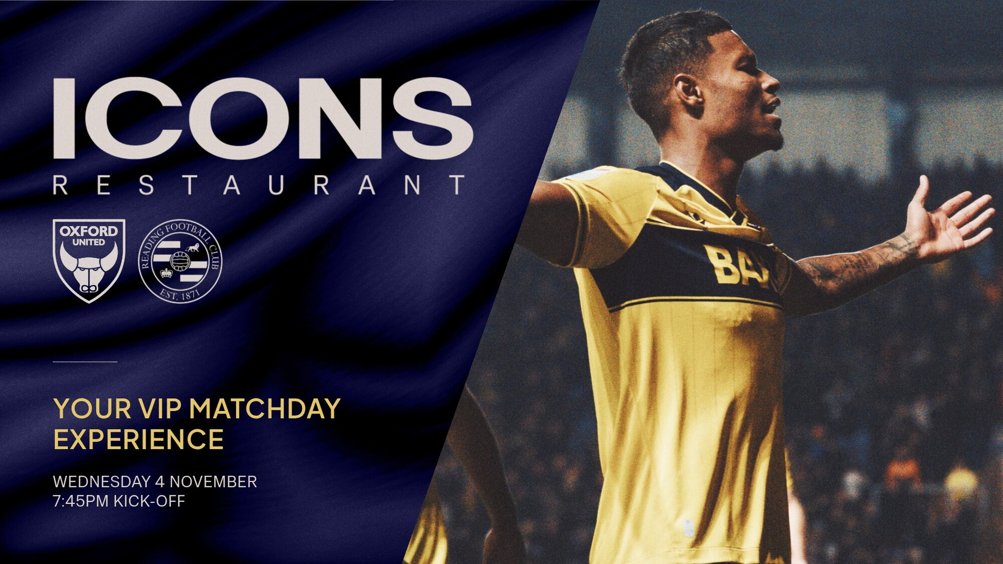 Icons Restaurant For Thames Valley Derby | Oxford United Football Club