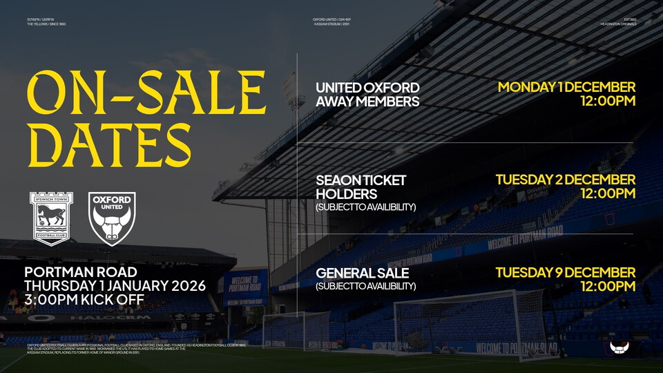 Ipswich (A) On Sale Dates