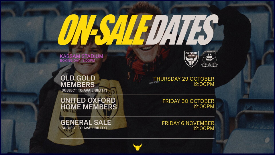 Ticket Details | Plymouth Argyle On Boxing Day (H) | Oxford United ...