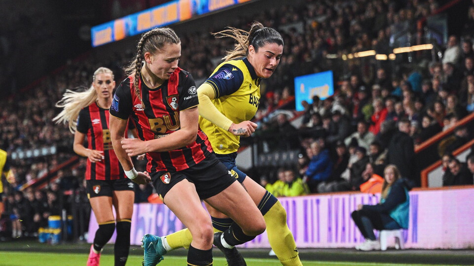 Holly Turner in action against AFC Bournemouth