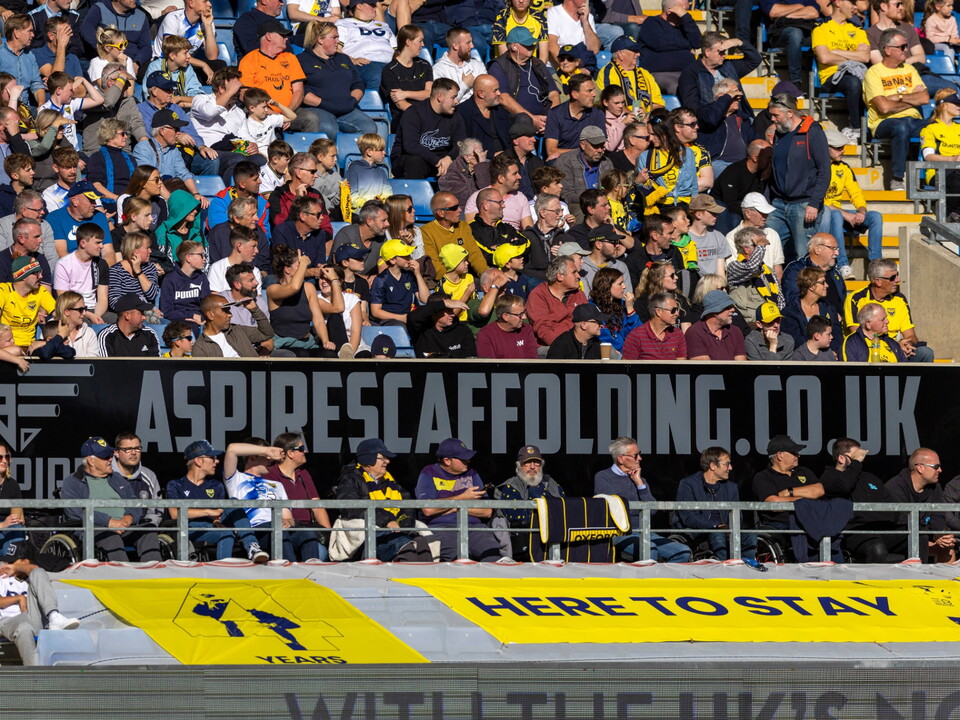 Disabled supporters at the Kassam Stadium