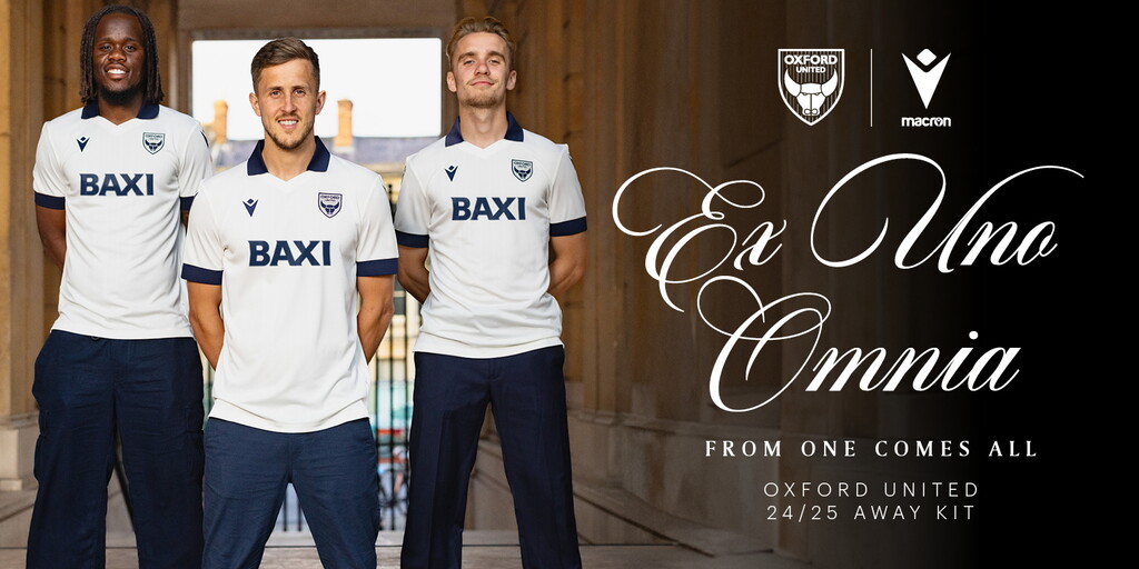 Ex Uno Omnia Oxford United and Macron unveil 2024 25 away kit Oxford United Football Club